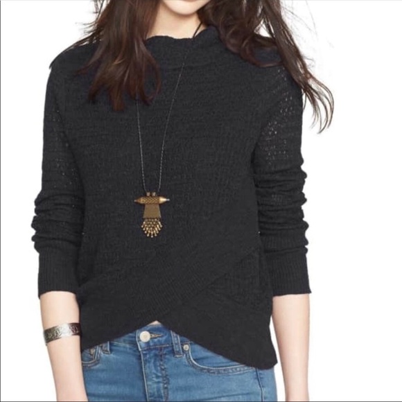 Free People Sweaterboho Wrap Mock Neck 